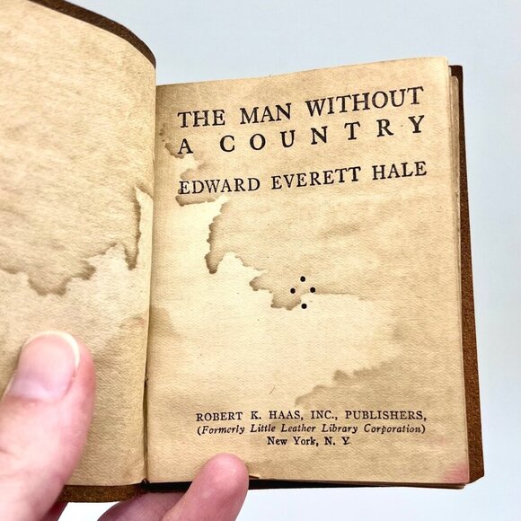 The Man Without A Country Edward Everett Hale Little Leather Library 1920s Book - Picture 1 of 8